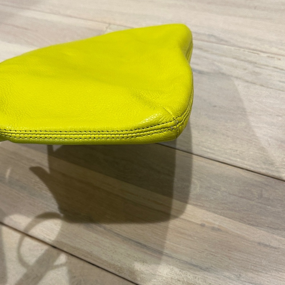Michael Kors Leather Bright Neon Yellow Green Crossbody Bag - Picture 7 of 15